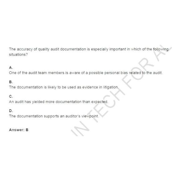 Printout CQA Certified Quality Auditor Certification Exam Study Guide - Picture 6 of 6